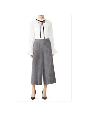 OSMAN Wide Leg Palazzo Dress Pants Women 6 High Waisted Cropped
